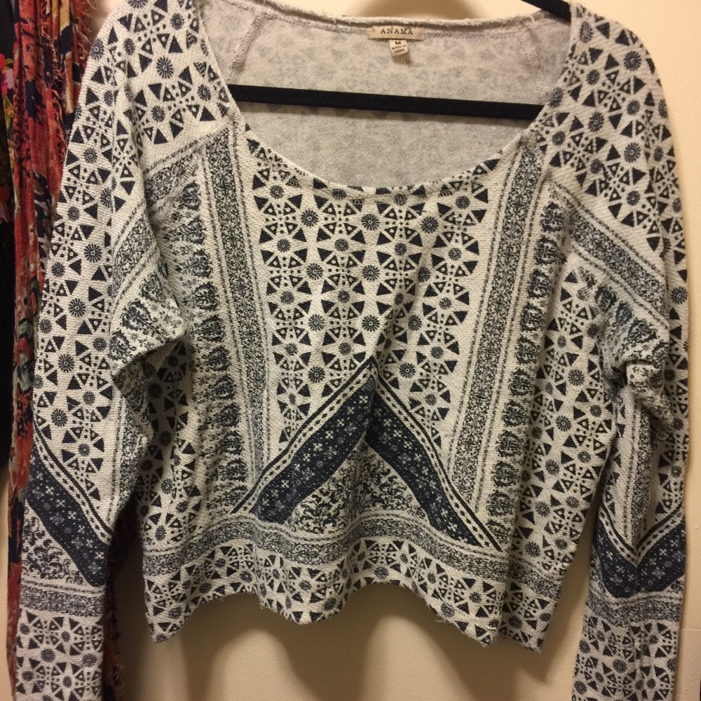 Ecote Bandana Print Sweater Top